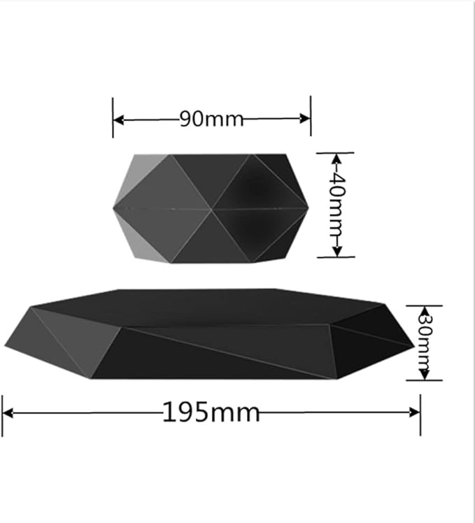 Levitating Plant Pot - Jet Black